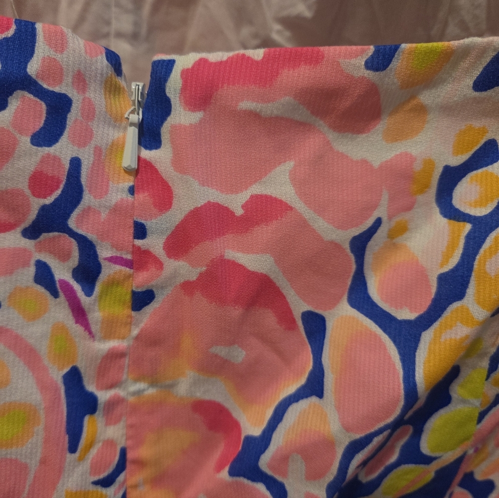 Lilly Pulitzer Courtney Shift Dress in Brilliant Blue Catch And Release Size 14 - Picture 4 of 6